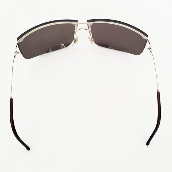 Gucci Womens GG 2653 S YB7 Vintage 90s Rectangle Semi Rimless Wrap Sunglasses - Picture 7 of 13